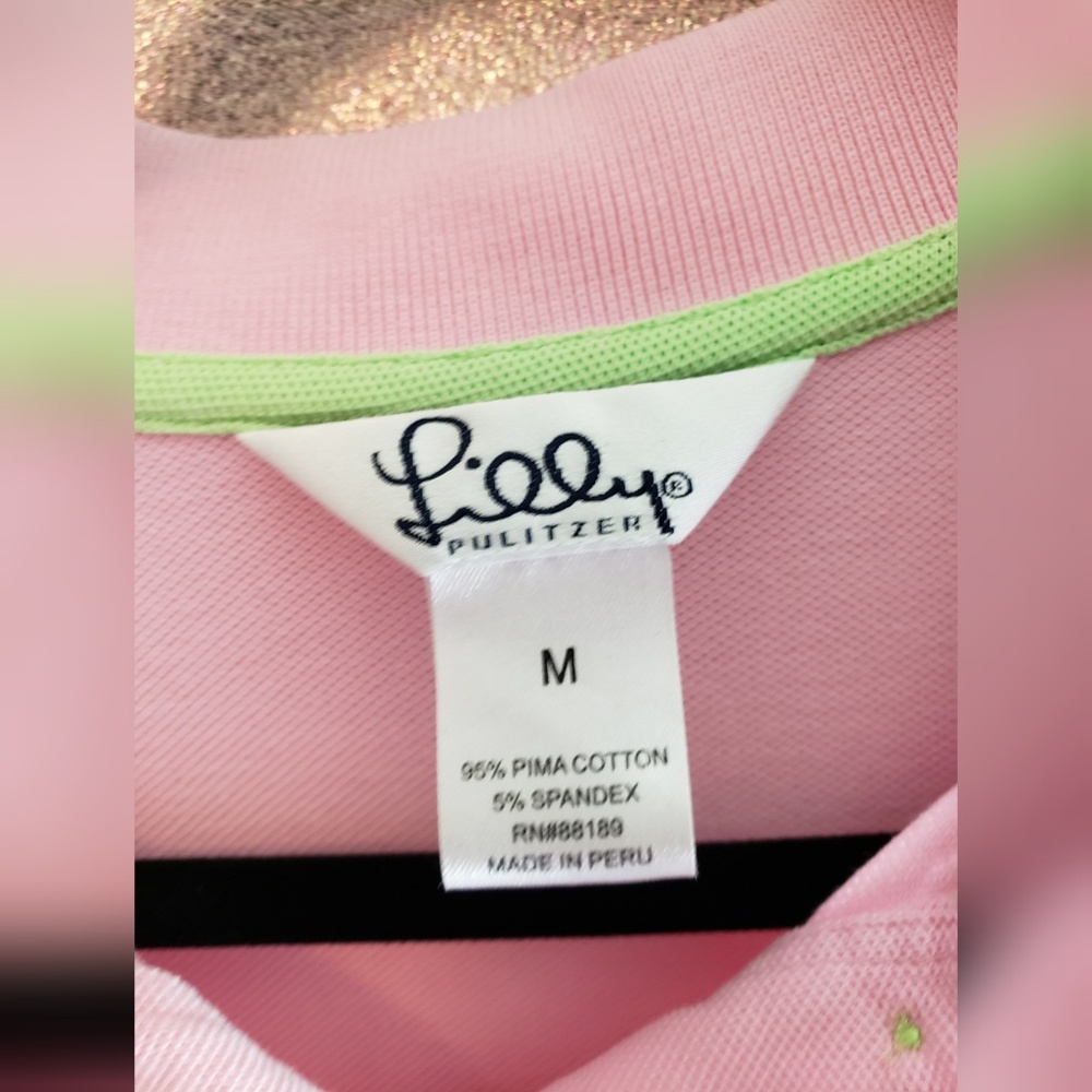 Lilly Pulitzer Pink Polo Medium - Picture 4 of 7